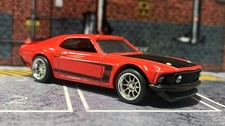 CUSTOM '69 Ford Mustang Boss 302 • Chrome Real Riders • Hot Wheels Limited Ed.