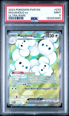 PSA 9 Mint Maushold Ex Full Art Holo #233/182 Paradox Rift 2023 | eBay