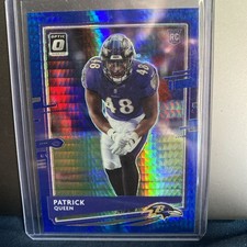 2020 Panini Donruss Optic Blue Hyper Parallel RC #118 Patrick Queen Steelers