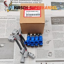 4x New Oem Rdx 410cc Denso Fuel Injectors Wplug Play Adapters For Honda Acura