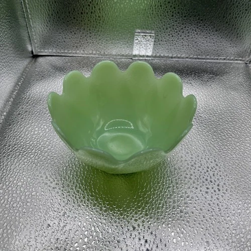Vintage 1950s Fire King Jadeite Jadite Lotus Leaf Blossom Small Bowl - Bowl Only