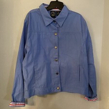 Light House Apparel Women's Jacket Size Xl Light Blue Cotton Periwinkle Extra L