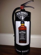 Jack Daniels Fire Extinguisher Display Case   Man Cave - BLACK