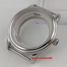 40mm solid Steel sapphire glass watch Case for NH35A 2824 Seagull 2130 Movement