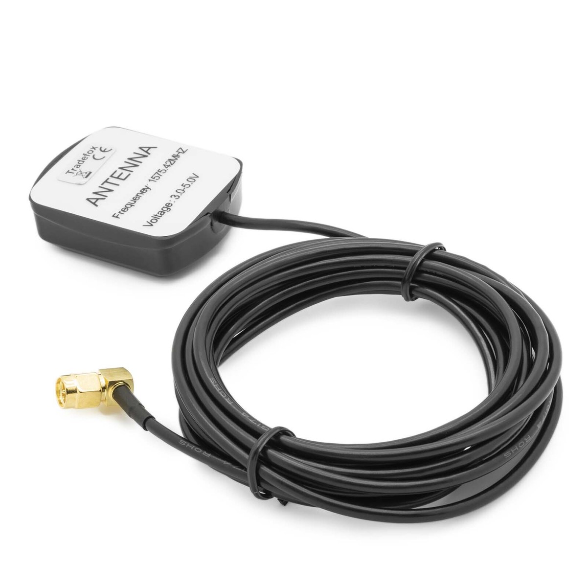 Antenne GPS SMA Mâle 3m Avec Aimant - Gain 28dB, 3-5V - Pour Autoradio, Tracker 4G LTE, Localisateur Voiture, Bateau