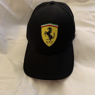 Ferrari Black Adjustable Hat Official Licensed Product | eBay