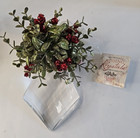 Ganz Kissing Krystals Christmas Ornament 7 inch Mistletoe Green Gold NWT Holly