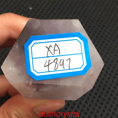 0.52LB Natural Amethyst Quartz Obelisk Quartz Crystal Point Wand Tower XA4897 - Picture 12 of 12