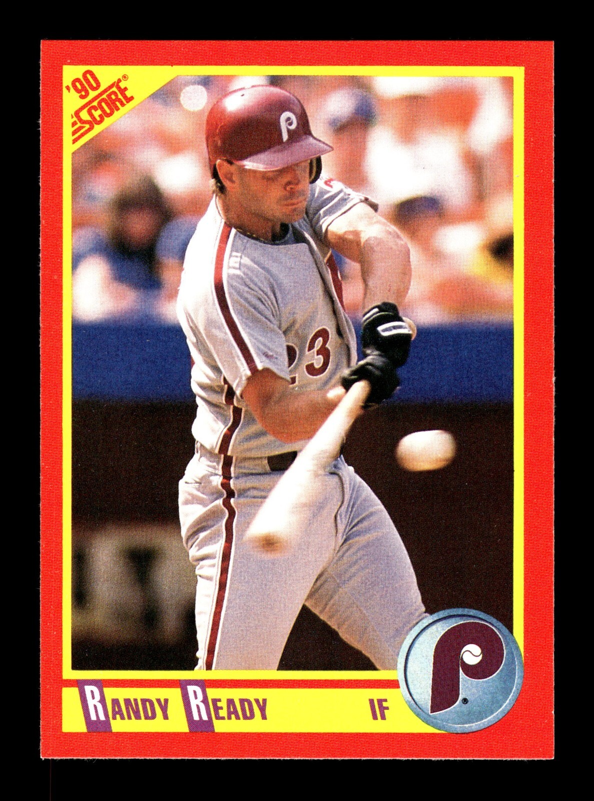 RANDY READY ⚾ 1990 Score Baseball #376 Philadelphia Phillies 