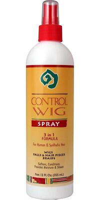 Control Wig Spray 3 In 1 Formula Human Synthetic Hair 12oz African Essence