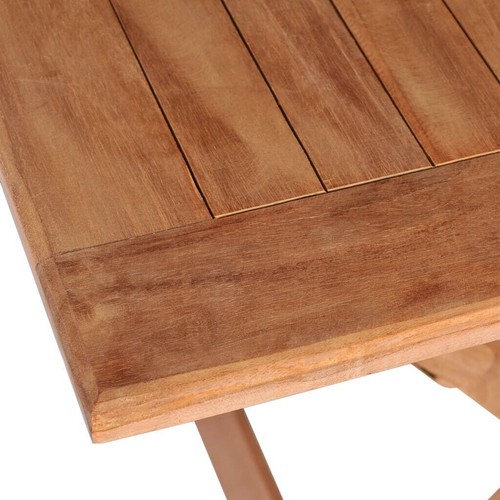 vidaXL Solid Teak Wood Folding Patio Table 47.2" Outdoor Garden Terrace Tea - Picture 2 of 5