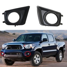 Marco de bisel de lámpara cubierta de luz antiniebla parachoques delantero negro para Toyota Tacoma 2012-2015