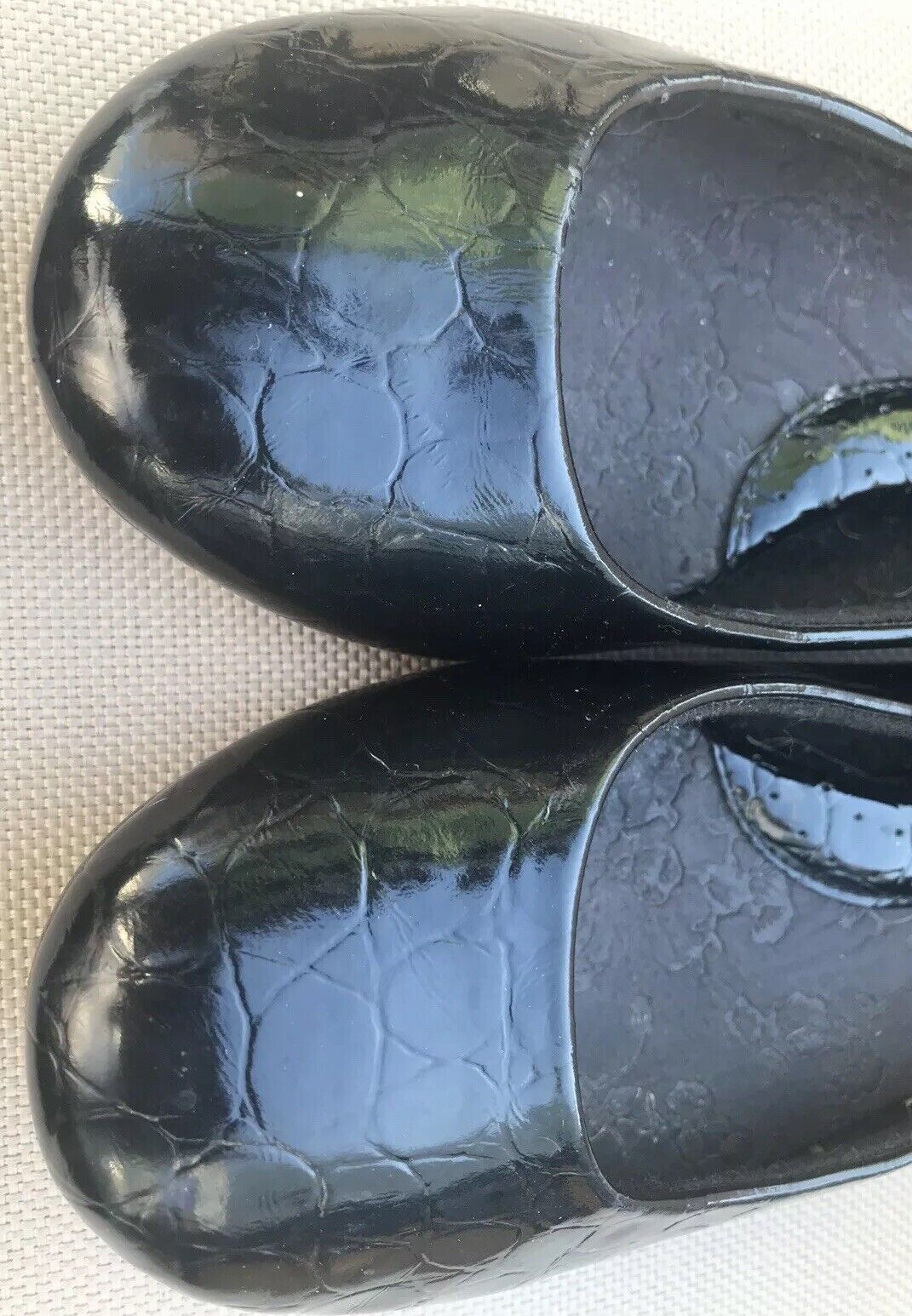 BOC Black Croc Print Ballet Flats Size 6.5M - Picture 2 of 9