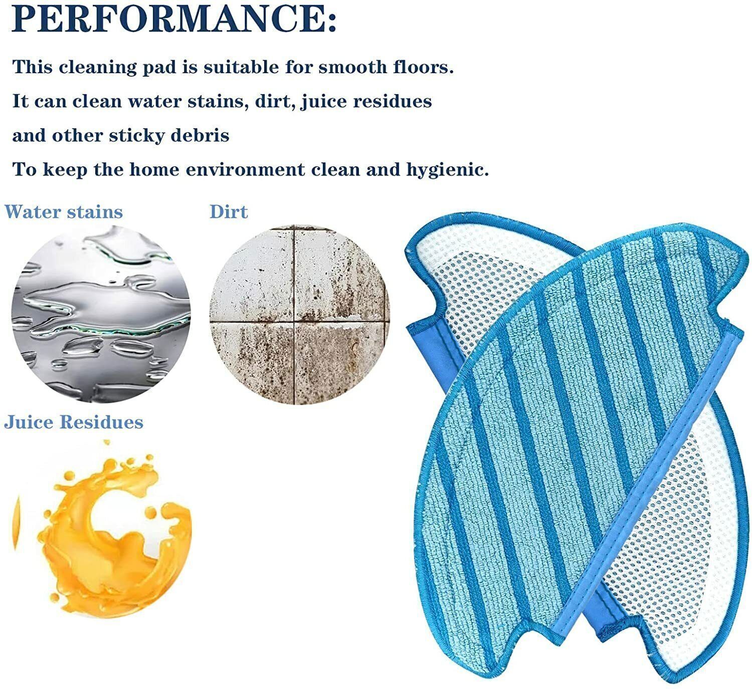 5/10PCS Mop Cloths Cleaning Pads For Ecovacs Deebot OZMO T8 T9 AIVI N8