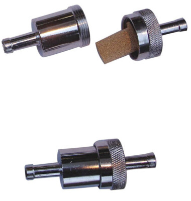 Leichtmetall Kraftstoff Benzin Inline Filter 1/4'' 6mm. Reinigungsfähig. Für Motorrad Roller 