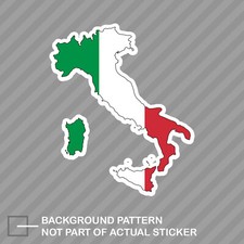 Italian Shaped Italy Flag Sticker Decal Vinyl country pride