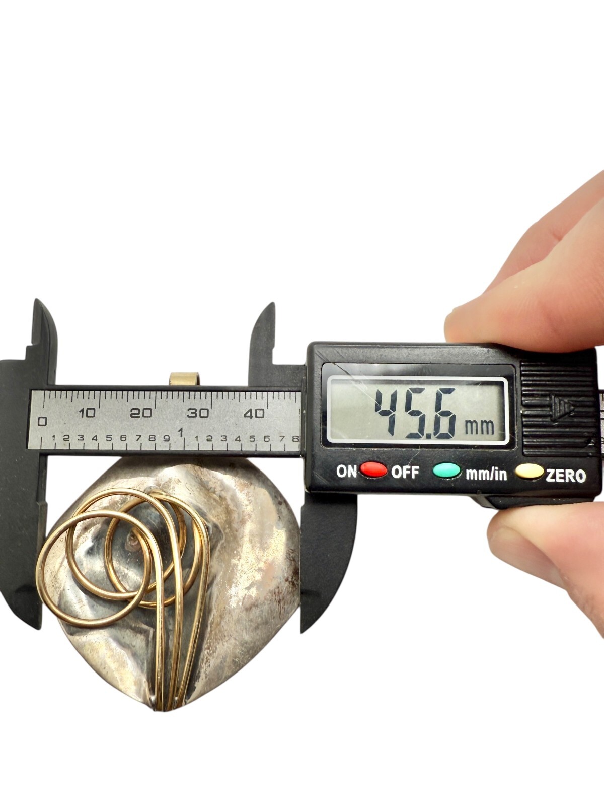 Signed Native Made Solid Sterling Gold Pendant - image 2