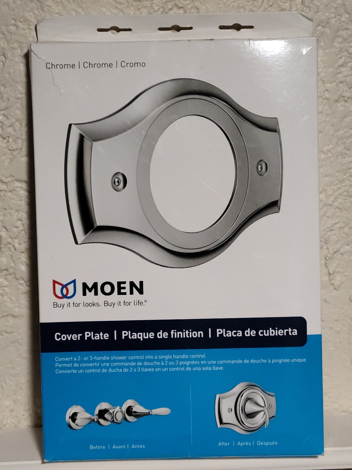 Moen 1920 Remodeling Cover Plate for 2 and 3 Handle Tub - Chrome  