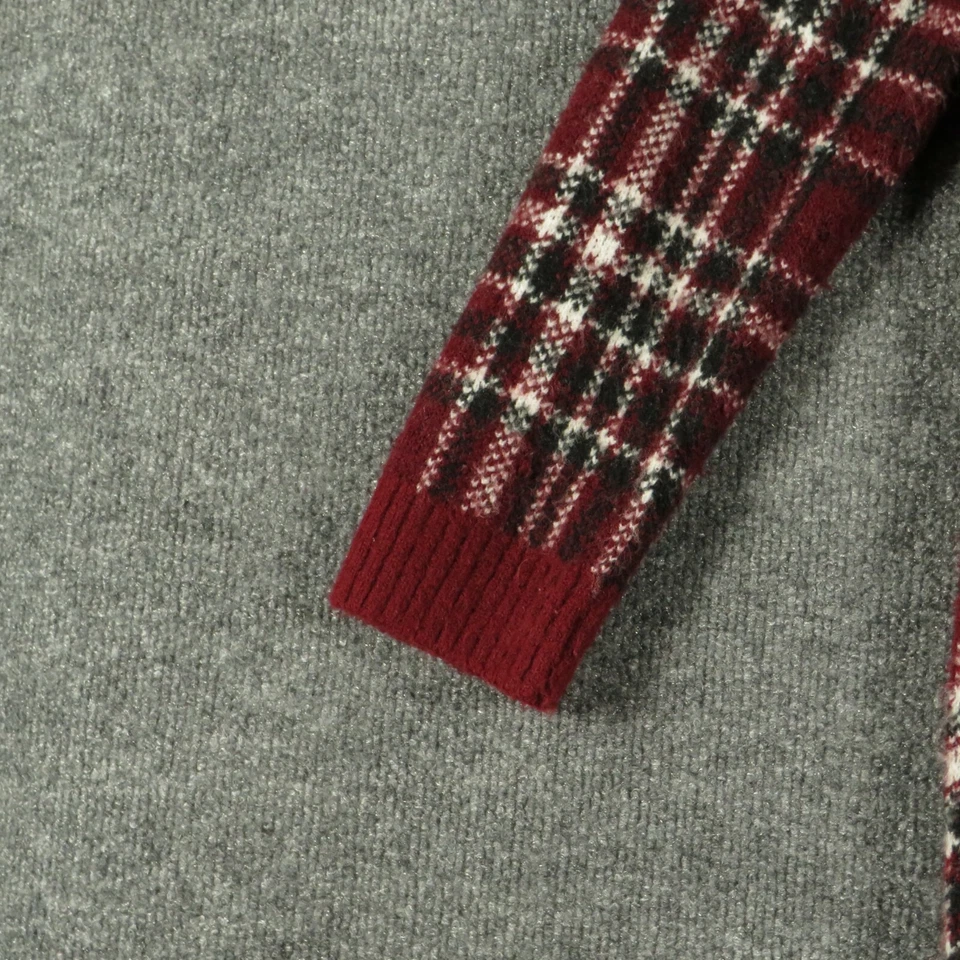 Suéter feminino Forever 21 pequeno marrom manga longa gola redonda malha suéter - Imagem 4 de 4