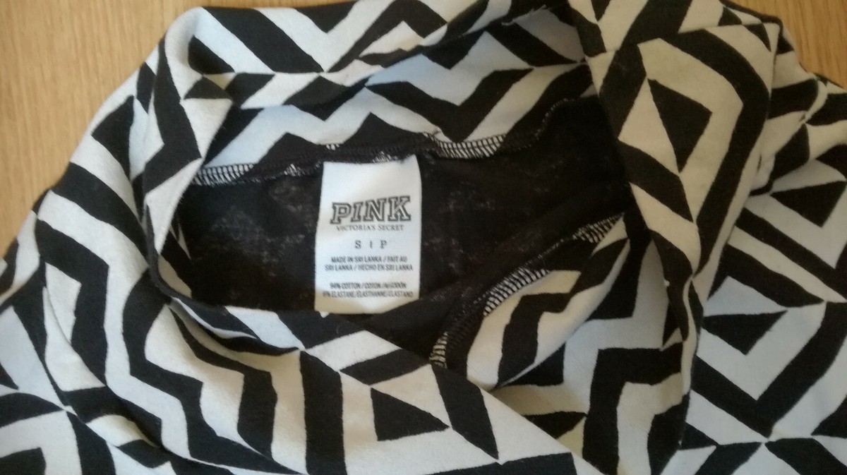 Jupe Pink Victoria's Secret - Taille XS - Noir Et Blanc Rayé - Style Flare Mini - Occasion Très Bon état