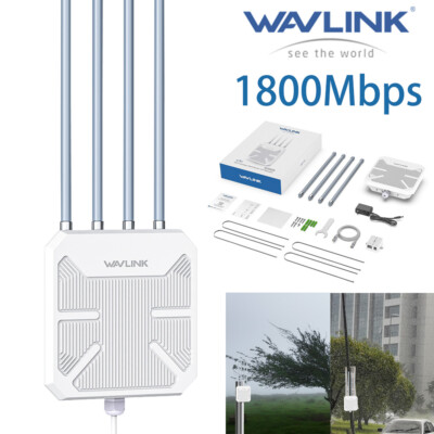 Wavlink AX1800 Outdoor WLAN Repeater Extender Router Dualband WiFi Long Range AP