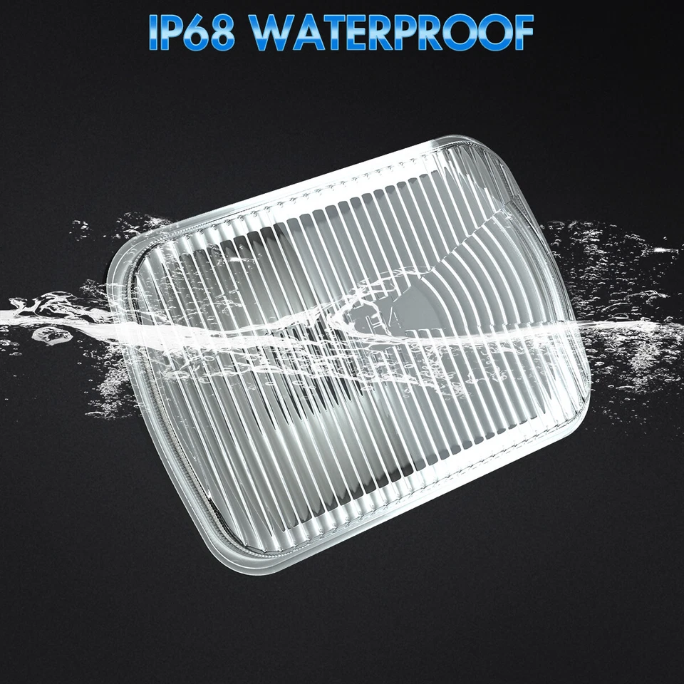 Faróis de LED 5X7" 7x6 polegadas 2 peças para Dodge Ram carregador Ram 50 W150 W250 W350 - Imagem 4 de 4