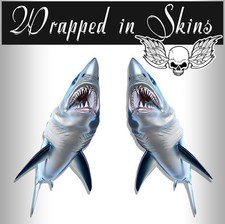 Shark Decals Mako Shark Ocean Fish Stickers Tackle Box RV Truck Trailer AFP-0043