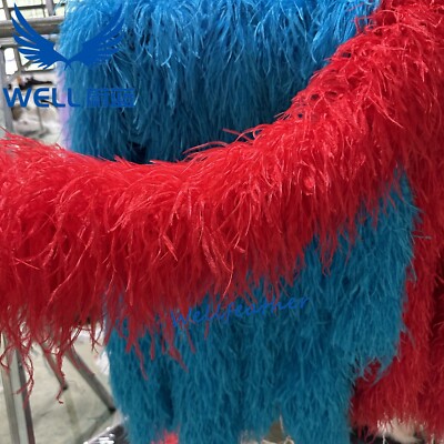 10-15cm, 2yards, 10 layers of ostrich feather BOA, clothing/carnival/crafts