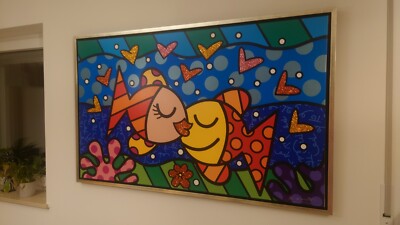Romero Britto Deep Love limitiert Digitaldruck groß 153x92