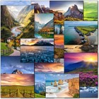 Doodlecards Pack of 20 Landscape Blank Cards Hiking Walking Mountains Birthday