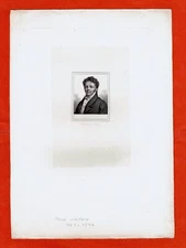 GS91-ORIGINAL ENGRAVING-PIERRE LAFON-SOCIETY ARTIST-FRENCH THEATRE-19th