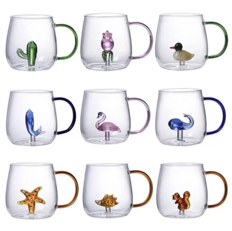 3D Cristal Taza / Taza Collective Artículos/Té Café Nuevo Animal/Criaturas 400ML