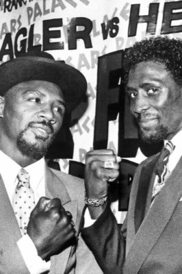 1985 THOMAS HEARNS and MARVELOUS MARVIN HAGLER  4x6 Photo