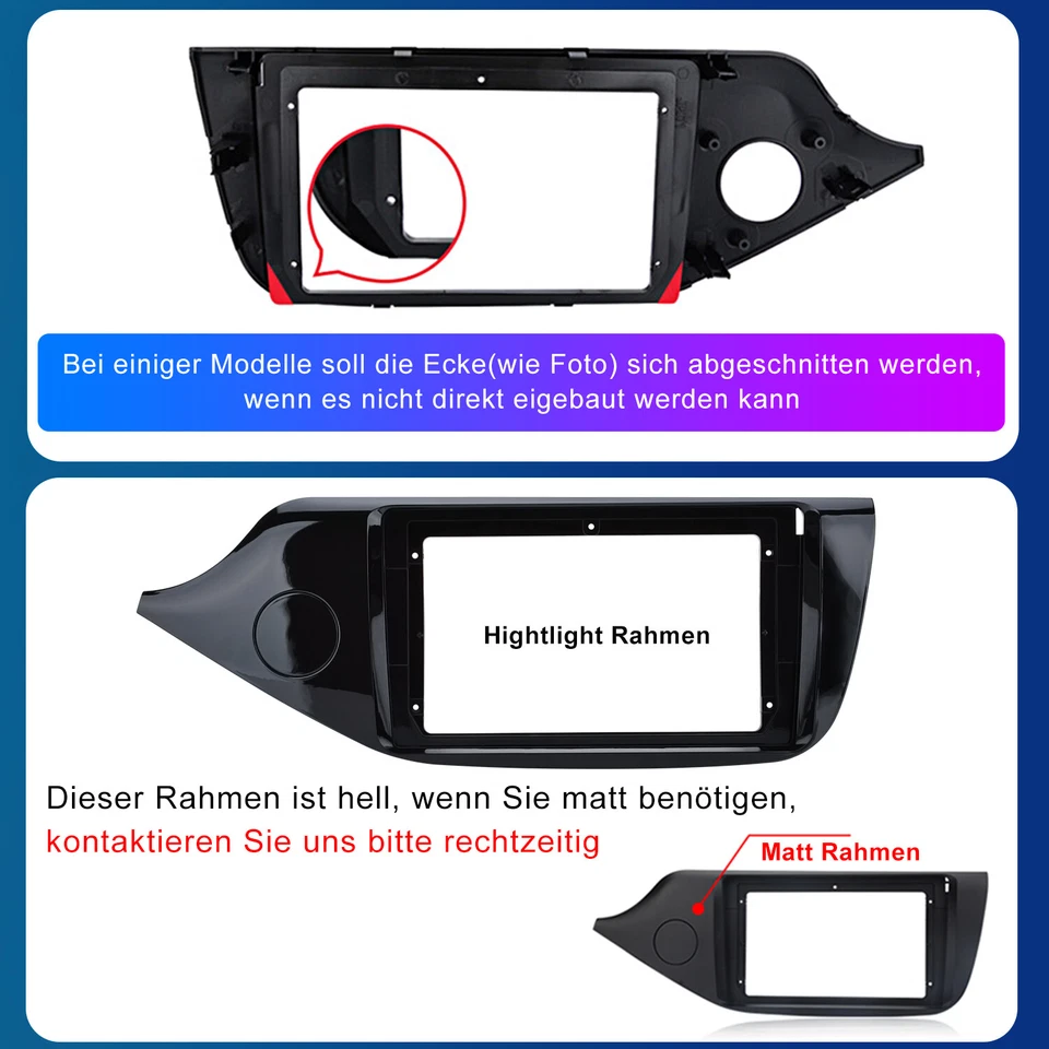 9'' Android 14 Autoradio Für Kia Ceed 2012-2016 GPS Navi WIFI BT SWC DAB+ 2+64G - Bild 4 von 4