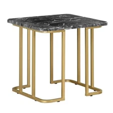 Bowery Hill Contemporary Metal End Table in Black