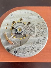 VINTAGE 18 SIZE WALTHAM POCKET WATCH MOVEMENT, GR. 820, KEEPING TIME, YEAR 1901