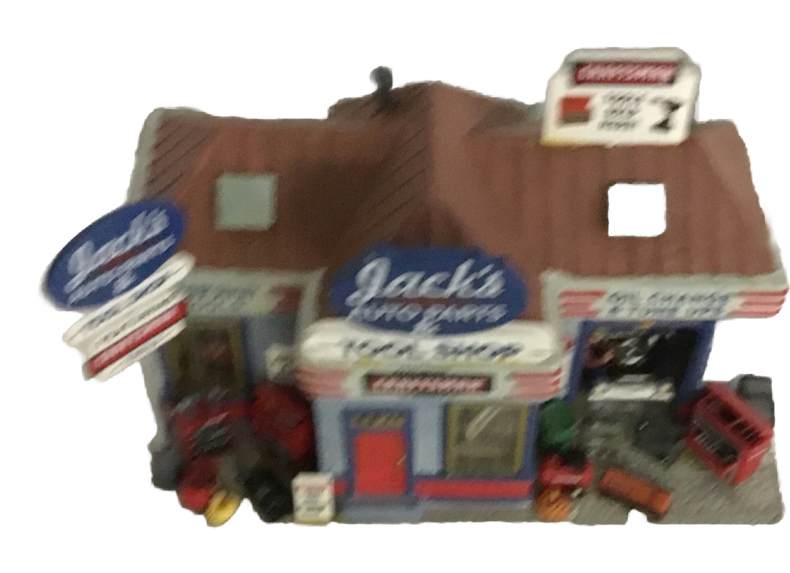Lemax Craftsman Jack's Auto Parts & Tools Lighted Christmas Village