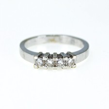 Beautiful18ct White Gold Diamond Ring Size O Hatton garden second hand UK