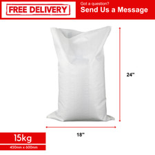 Woven Polypropylene Sacks Heavy Duty Rubble Waste Builders Bags Sand Bags