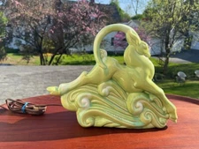 1940s Royal Hickman Haeger GAZELLE TV Lamp Celadon RARE COLOR, Mint, See video
