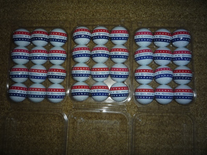 3 Dozen Used Taylor Made Tour Response Stars & Stripes in AAAAA Condition!