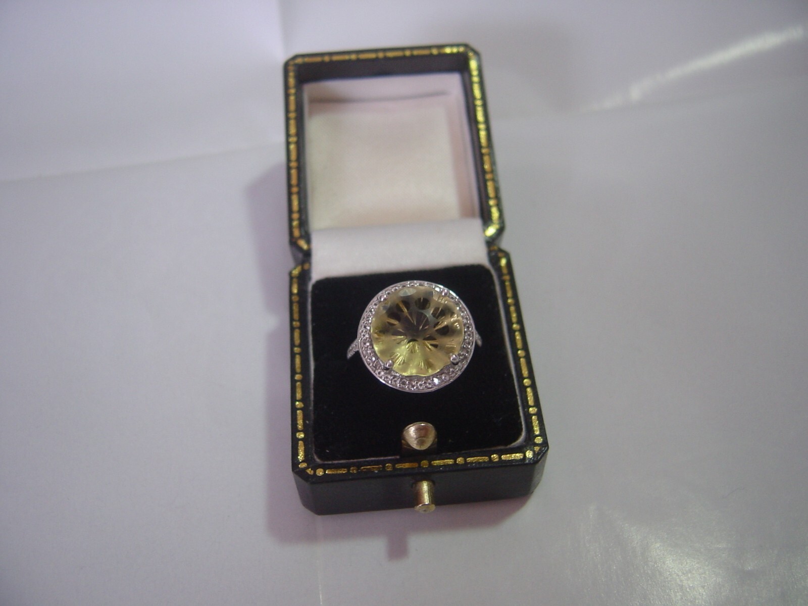 superb Solid Silver Ring-Unusual cut-NATURAL LEMO… - image 2