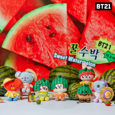 BTS BT21 Official Goods Summer Lane Bag Charm + Tracking Number