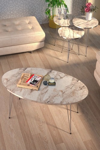 Living Room Coffee Table Set & Nesting Tables Side Tables End Tables - Picture 50 of 67