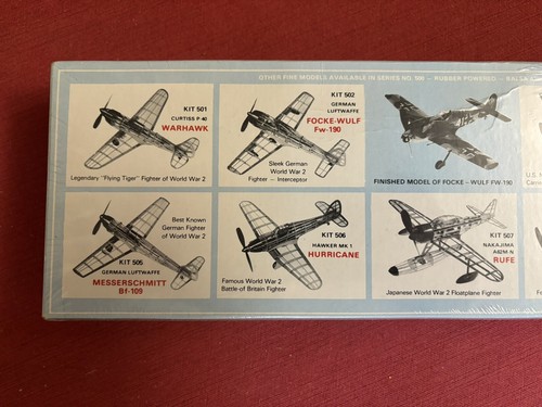 NEW Guillows 1:30 Messerschmitt BF-109 16 1/2" Span Balsa Airplane Kit 505 - Picture 6 of 7