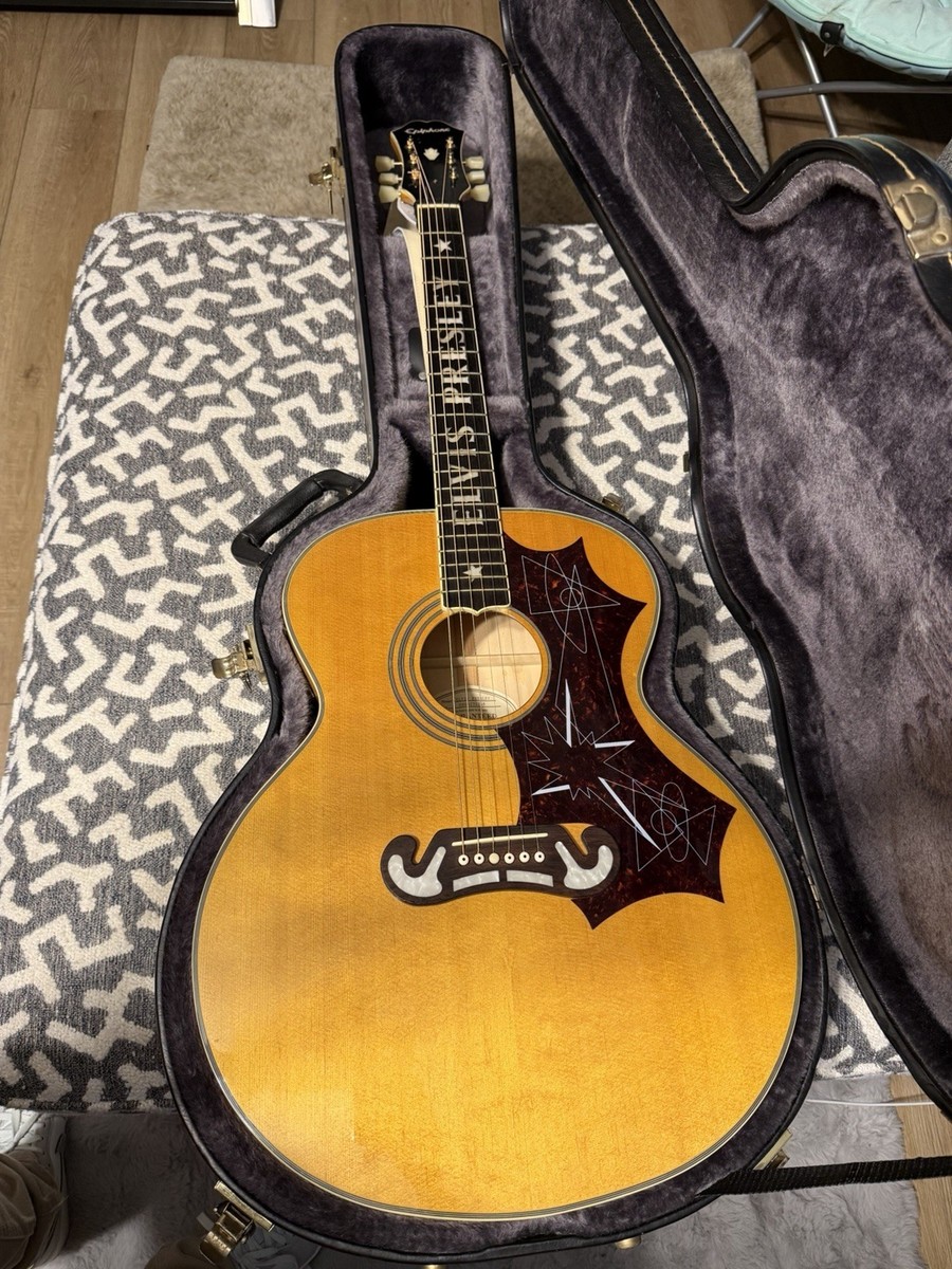 Vintage Epiphone Elvis Presley EJ-200 Signature Jumbo Guitar With