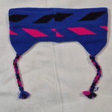 VTG 80's MAUREEN OF THE MEWS KNIT WOOL EARBAND TASSELS MADE IN USA LIKELY UNWORN
