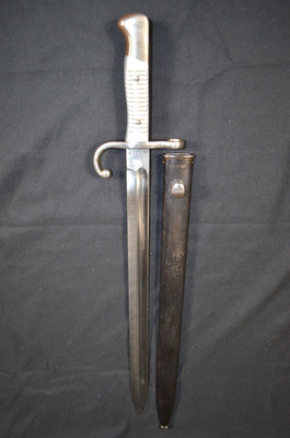Original Antique -  Argentine M1891 Mauser Rifle Bayonet and Matching # Scabbard