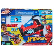 NERF Marvel Spider-Man Strike 'N Splash Blaster Adjustable Strap 2 In 1 *NEW*