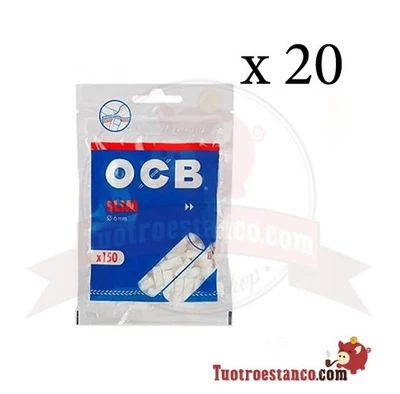 FILTRI OCB Slim 6mm FILTRE 20 BUSTINE DA 150 FILTRO - 3000 filtri